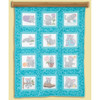 Jack Dempsey Themed Stamped White Quilt Blocks 9"X9" 12/Pkg-Kittens - 737 679