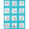 Jack Dempsey Themed Stamped White Quilt Blocks 9"X9" 12/Pkg-Kittens 737 679