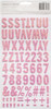 Tealightful Thickers Stickers 5.5"X11" 138/Pkg-Letter Alpha/Pink Glitter Foam 733538