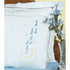 Jack Dempsey Stamped Pillowcases W/White Lace Edge 2/Pkg-Love You To The Moon - 1800 658