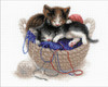 RIOLIS Counted Cross Stitch Kit 11.7"X9.5"-Kittens In A Basket (14 Count) - R1724 RIOLIS Counted Cross Stitch Kit 11.7"X9.5"-Kittens In A Basket (14 Count) - R1724