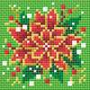RIOLIS Diamond Mosaic Embroidery Kit 4"X4"-Poinsettia RAM0019