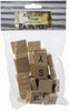 BCI Wood Alphabet Tiles .75" 40/Pkg-Uppercase 40ALPTL - 609465591155
