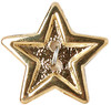 Slimline Buttons Series Funtastics-Bright Gold Star 2-Hole 7/8" 3/Pkg - SLF1.50-265
