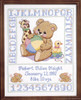 Janlynn Stamped Birth Sampler Cross Stitch Kit 11"X14"-Bear 135-0004