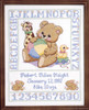 Janlynn Stamped Birth Sampler Cross Stitch Kit 11"X14"-Bear - 135-0004