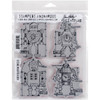 Tim Holtz Cling Stamps 7"X8.5"-Robots Blueprint - CMS-233 - 748252601759