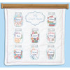 Jack Dempsey Stamped White Wall Or Lap Quilt 36"X36"-Mason Jars - 739 626