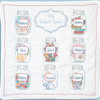 Jack Dempsey Stamped White Wall Or Lap Quilt 36"X36"-Mason Jars - 739 626