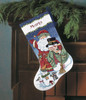 Dimensions Counted Cross Stitch Kit 16" Long-Santa & Snowman Stocking (14 Count) 8714