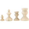 Idea-Ology Wooden Vignette Finial Set 4/Pkg-Unfinished .75"X1" To 1.5"X2" - TH93573 Idea-Ology Wooden Vignette Finial Set 4/Pkg-Unfinished .75"X1" To 1.5"X2" - TH93573