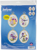 Janlynn Embroidery Kit 3.25"X4.25" Set Of 4-Wildflowers & Finches-Stitched In Floss - 4-0715 - 049489047151