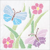 Jack Dempsey Stamped White Quilt Blocks 18"X18" 6/Pkg-XX Butterflies 732 638