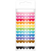Doodlebug Monochromatic Washi Tape 8mmx12yds 12/Pkg-Scallop - MONOWT-4800