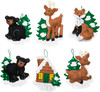 Bucilla Felt Ornaments Applique Kit Set Of 6-Santa's Black Bear Cabin 86947E