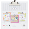 Doodlebug Clipart Monochromatic Clipboard 13.5"X13.5"-Lily White MONOCLP-4924 - 842715049246