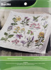 Bucilla Stamped Cross Stitch Lap Quilt Kit 45"X45"-Wildflower Botanical 47882E - 046109478821