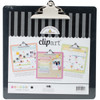 Doodlebug Clipart Monochromatic Clipboard 13.5"X13.5"-Beetle Black MONOCLP-4925 - 842715049253