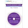 Craft Medley Elastic Jewelry Cord .8mmX18'-Clear CC560-B - 775749063035