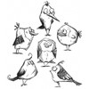 Tim Holtz Cling Stamps 7"X8.5"-Bird Crazy - CMS-212