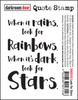 Darkroom Door Quote Cling Stamp 3.3"X2.3"-Look For Stars DDQS035