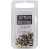 Creative Impressions Mini Metal Paper Fasteners 3mm 100/Pkg-Round - Antique - CI95557 - 871097005571