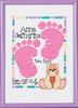 Janlynn/Special Moments Mini Counted Cross Stitch Kit 5"X7"-Baby Footprints (14 Count) SGP-0603
