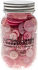 Buttons Galore Button Mason Jars-Pink Grapefruit - MJ-106 - 840934026444
