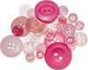 Buttons Galore Button Mason Jars-Pink Grapefruit MJ-106