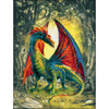 RIOLIS Stamped Cross Stitch Kit 11.75"X15.75"-Forest Dragon (14 Count) R0057PT