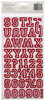 American Crafts Chipboard Alphabet Stickers-Letterman-Crimson Glitter, 91/Pkg 43071