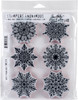 Tim Holtz Cling Stamps 7"X8.5"-Swirly Snowflakes - CMS-319 - 752830562820