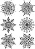 Tim Holtz Cling Stamps 7"X8.5"-Swirly Snowflakes - CMS-319