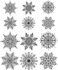 Tim Holtz Cling Stamps 7"X8.5"-Mini Swirley Snowflakes CMS-320