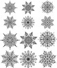 Tim Holtz Cling Stamps 7"X8.5"-Mini Swirley Snowflakes - CMS-320