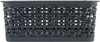 Weave Design Plastic Bin Small-Black, 9.875"L X 7.375"W X 4"H - 36000 - 091141360009