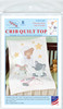Jack Dempsey Stamped White Quilt Crib Top 40"X60"-Praying Bear & Friends - 4060 885 - 013155908855