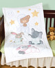 Jack Dempsey Stamped White Quilt Crib Top 40"X60"-Praying Bear & Friends - 4060 885