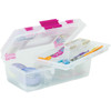 Creative Options Tool Box Organizer-13"X7.5"X5" Clear W/Magenta 114-082