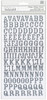 American Crafts Chipboard Alphabet Stickers-Rockabye-Silver Glitter, 242/Pkg - 43030 - 718813430302