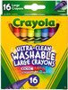 Crayola Large Washable Crayons-16/Pkg 52-3281 - 071662032814