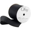 Offray Grosgrain Ribbon 3"X9'-Black 3097 3-30 - 079636935710