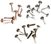 Idea-Ology Metal Long Paper Fasteners .4375" 99/Pkg-Antique Nickel, Brass & Copper TH92703