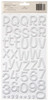 American Crafts Foam Alphabet Stickers-Rootbeer Float-White, 92/Pkg 42732