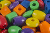 The Beadery Jumbo Assorted Shaped Plastic Beads 1lb-Opaque Multicolor 1590SV07