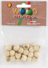 Pepperell Barrel Wood Beads 13mmX11mm 18/Pkg-Natural PWB1311-03 - 725879718237