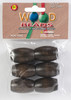 Pepperell Oval Wood Beads 32mmX22mm 6/Pkg-Walnut - PWB3222-01 - 725879711214