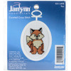 Janlynn Mini Counted Cross Stitch Kit 2.75" Oval-Fox (18 Count) - 21-1498 - 049489002945