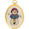 Janlynn Mini Counted Cross Stitch Kit 3"X4"-Snowlady (14 Count) - 21-1791