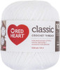 Red Heart Classic Crochet Thread Size 10-White 139-201